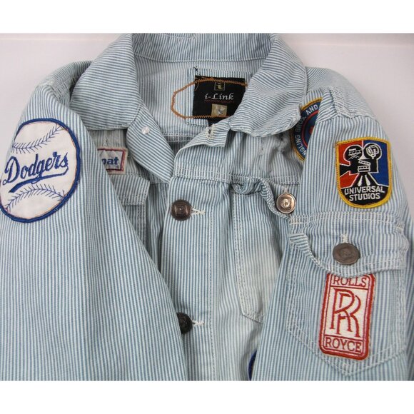 Vintage Classic Blue Denim Jean Jacket Distressed Size Large Trucker NWT - Picture 7 of 13
